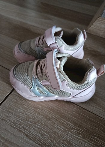 Kız Çocuk Pembe Cırt Cırtlı Spor Ayakkabı - Görsel 2