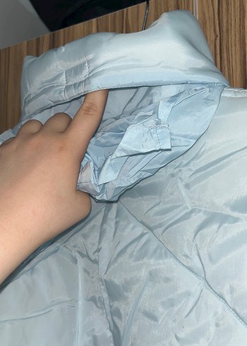 Düğmeli Gri Kadın Kışlık mont - Görsel 4