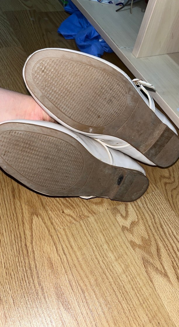 Beyaz Tokalı kadın Babet Ayakkabı - Görsel 2