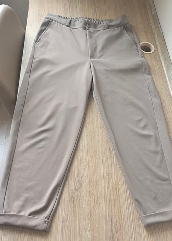 Açık kahverengi Erkek Normal Kesim Kumaş Pantolon - Görsel 2