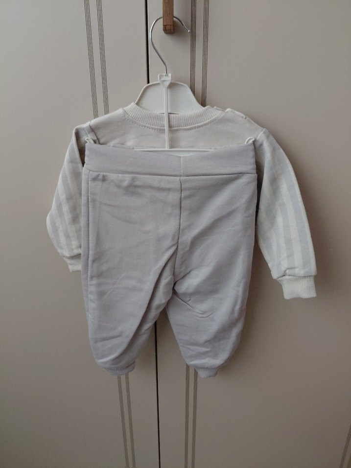 Gri Baskılı Bebek Erkek Uzun Kollu Takım 9 ay 2 yas arasi - Görsel 2