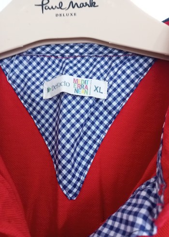 Kadın Kırmızı Polo Yaka Tişört - Görsel 2