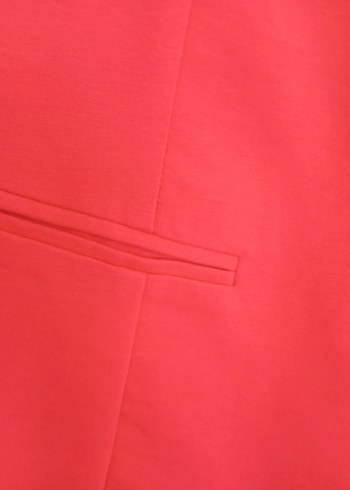 Düğmeli Fuşya Penye Kadın Blazer Ceket - Görsel 2