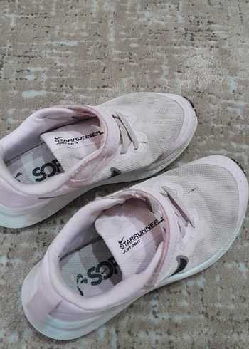 Kız Çocuk Pembe Bağcıklı Cırtlı Spor Ayakkabı - Görsel 2