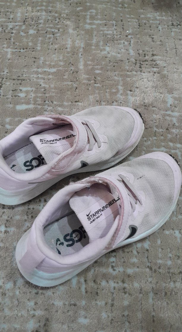 Kız Çocuk Pembe Bağcıklı Cırtlı Spor Ayakkabı - Görsel 2