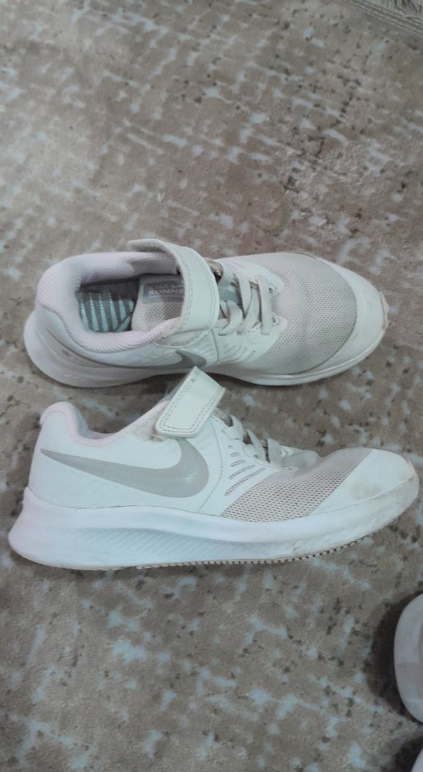 Kız Çocuk Beyaz Cırtlı Spor Ayakkabı - Görsel 2