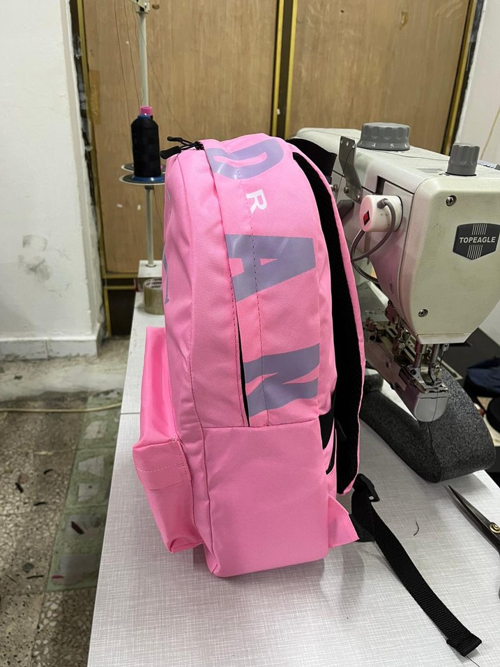 Renkli Baskılı Pembe Kadın Spor Sırt Çantas Nike Jordan ı - Görsel 3