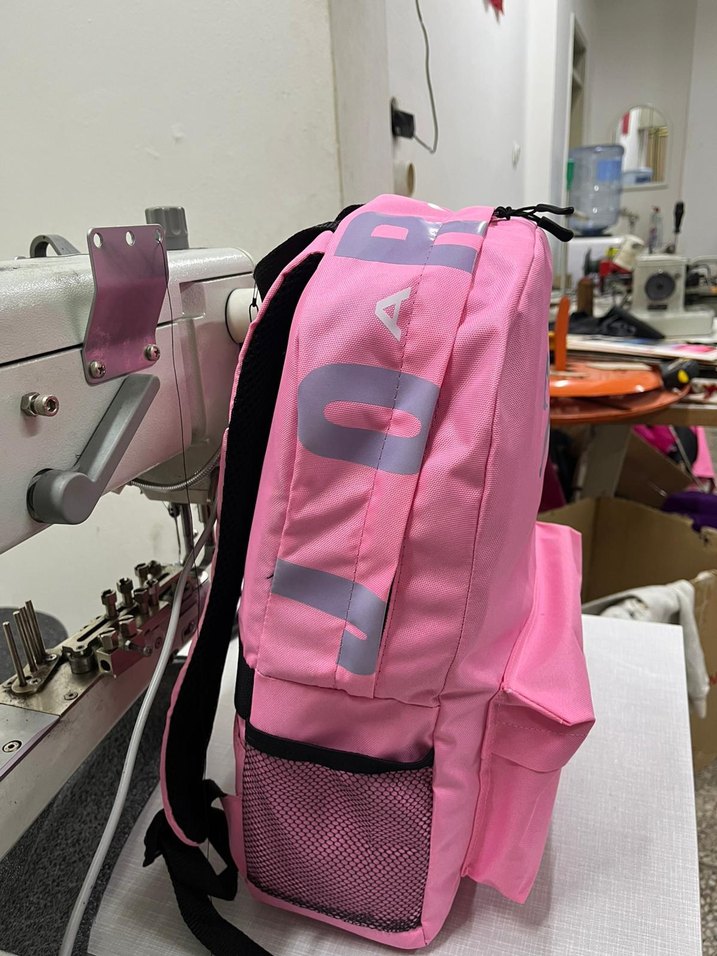 Renkli Baskılı Pembe Kadın Spor Sırt Çantas Nike Jordan ı - Görsel 4