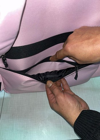 Pastel Pembe Minimalist Kadın Sırt Çantası - Görsel 6