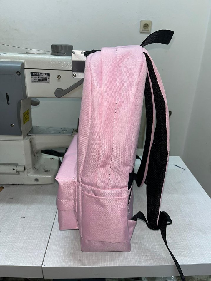 Pastel Pembe Minimalist Kadın Sırt Çantası - Görsel 4