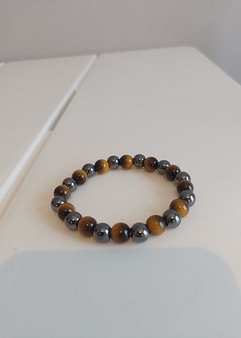 Kaplan gözü ve Hematit Unisex Bileklik - Görsel 3