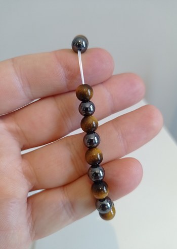 Kaplan gözü ve Hematit Unisex Bileklik - Görsel 5