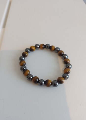 Kaplan gözü ve Hematit Unisex Bileklik - Görsel 4