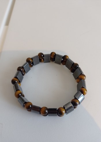 Kaplan gözü ve Hematit Unisex Bileklik - Görsel 4