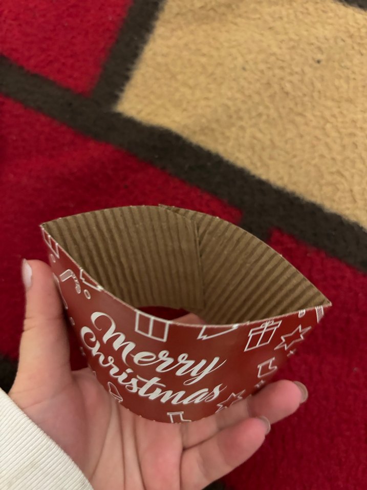 Renkli Baskılı Kırmızı kahve tutamacı Eldiveni karton - Görsel 2