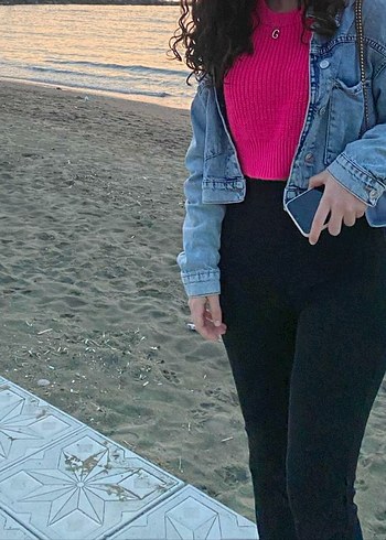 Pembe Triko Kadın Kazak - Görsel 2