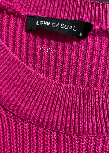 Lcw fuşya Örgü Salaş Kazak - Görsel 3