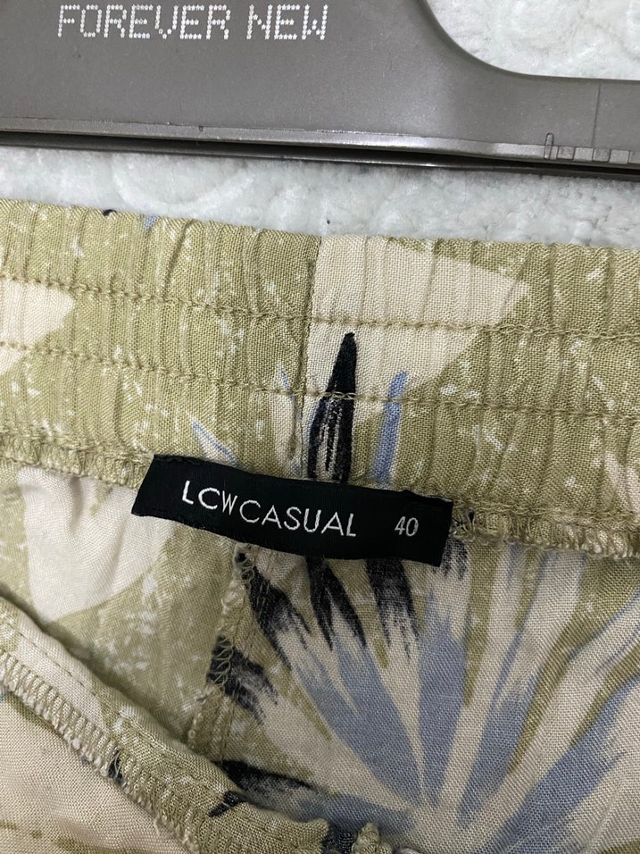 Lcw Bohem Yeşil desenli Uzun Salaş Pantolon - Görsel 3