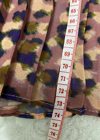 Pileli desenli astarlı midi Etek - Görsel 5