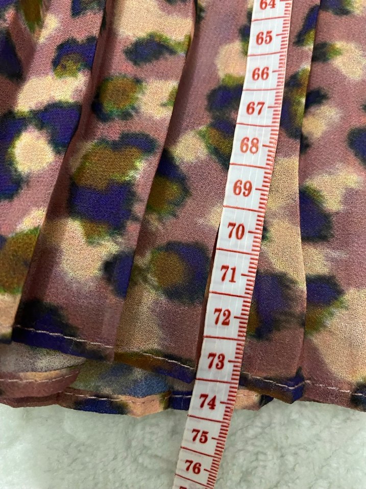 Pileli desenli astarlı midi Etek - Görsel 5