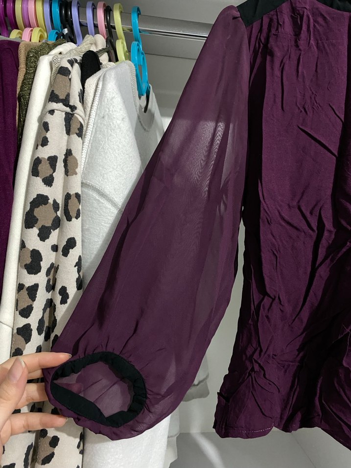 Lcw Mürdüm Şifon Kollu Bluz - Görsel 4