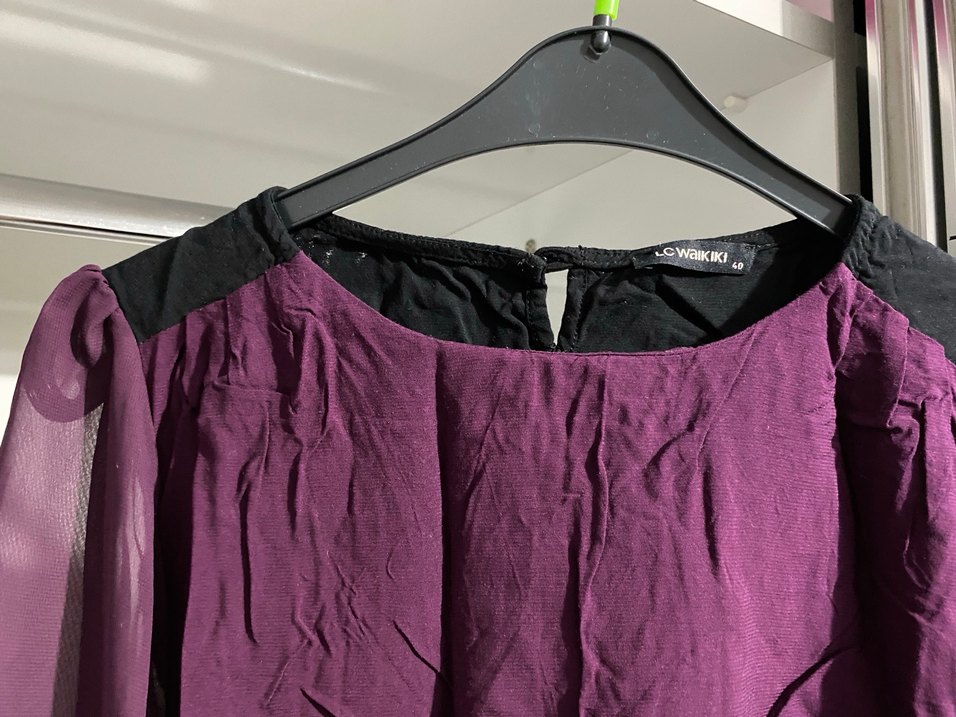 Lcw Mürdüm Şifon Kollu Bluz - Görsel 3