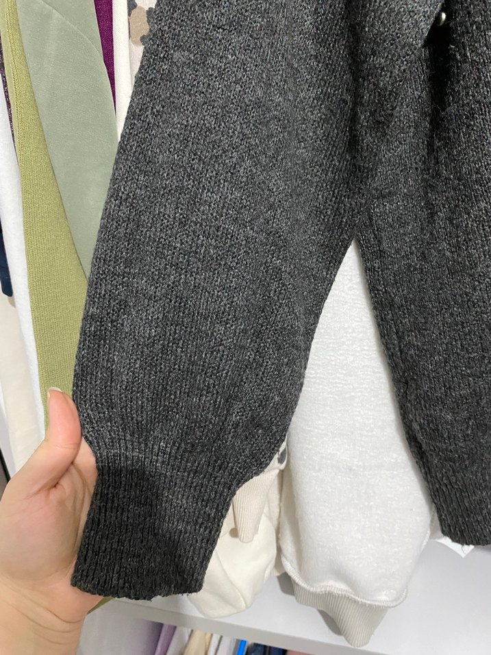 Lcw Gri İnci İşlemeli Triko Kadın Kazak - Görsel 4