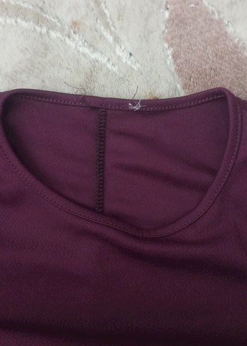 Mor Uzun Hamile Elbisesi V Yakalı - Görsel 3