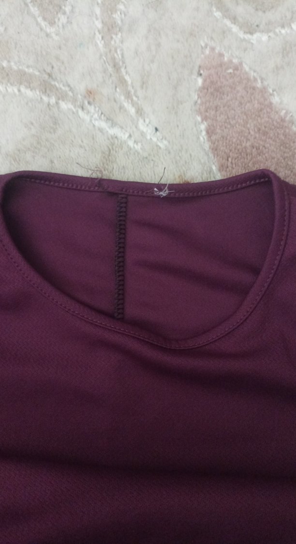 Mor Uzun Hamile Elbisesi V Yakalı - Görsel 3