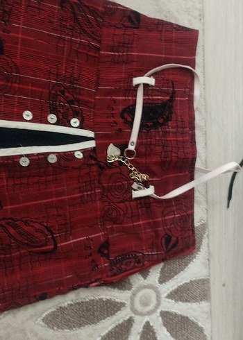 Kırmızı Baskılı etek - Görsel 2