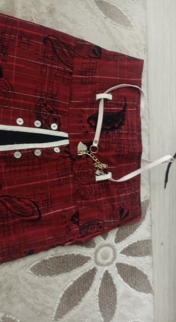 Kırmızı Baskılı etek - Görsel 2