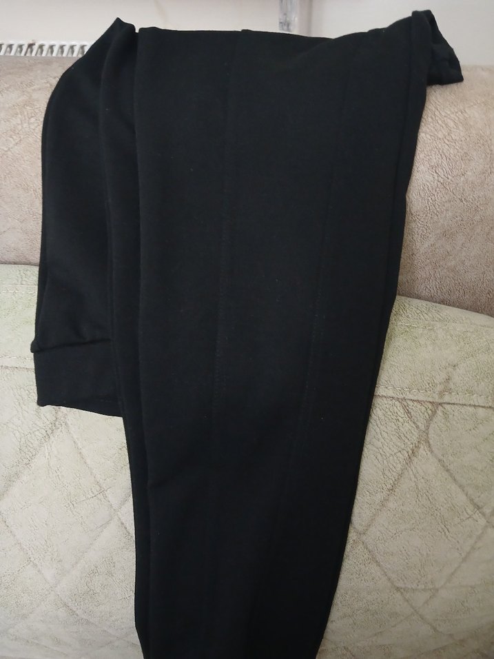 Siyah, Dar Kesim Tayt Pantolon - Görsel 2