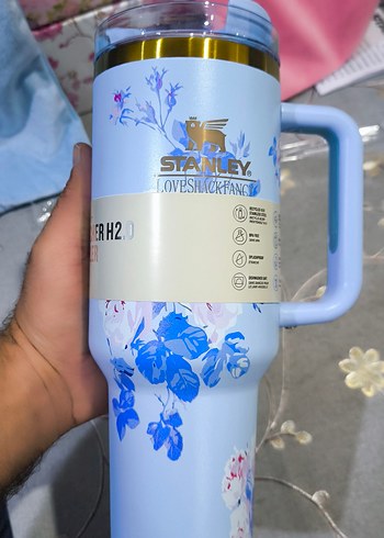 Stanley Mavi Çiçekli Termosu - Görsel 8