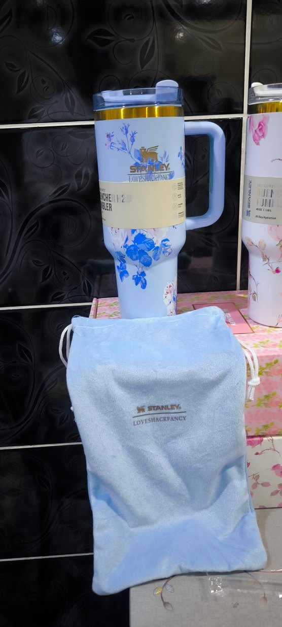 Stanley Mavi Çiçekli Termosu - Görsel 3