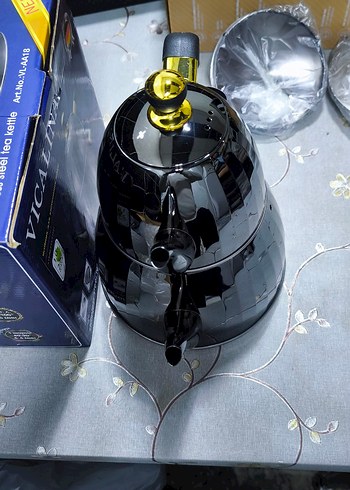 Vicalina Paslanmaz Çelik Çaydanlık Seti Siyah - Görsel 5