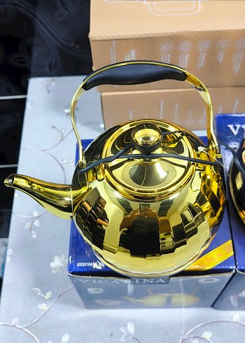 Vicalina Sarı Paslanmaz Çelik Çaydanlık - Görsel 7