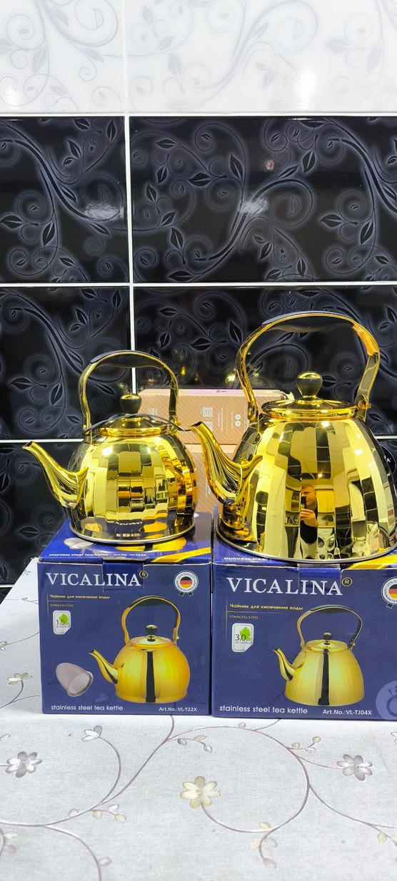 Vicalina Sarı Paslanmaz Çelik Çaydanlık - Görsel 5