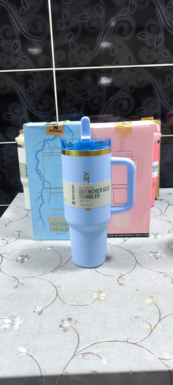 Stanley marka Pastel Renkli Büyük Kulplu Termos Bardak - Görsel 3