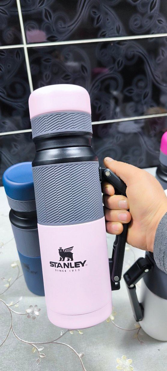 Renkli Stanley Çocuk Termos Şişesi - Pembe - Görsel 3