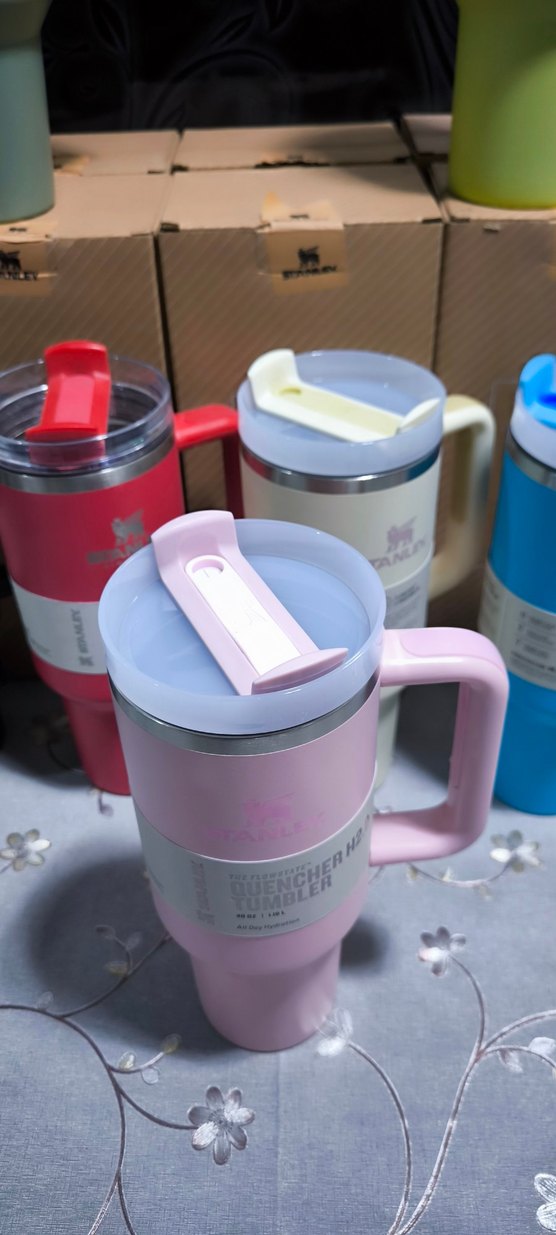 Pembe Pastel Stanley Quencher Tumbler Bardak - Görsel 2