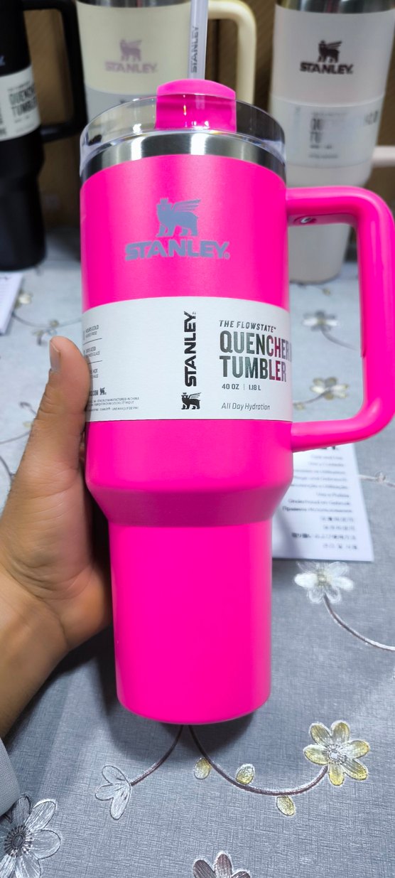 Renkli Pembe Stanley Quencher Termos Bardak - Görsel 3