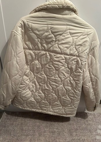 Düğmeli Beyaz Midi Street Wear Kadın Ceket - Görsel 2