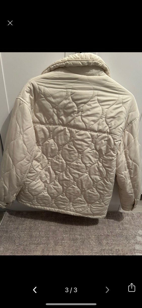 Düğmeli Beyaz Midi Street Wear Kadın Ceket - Görsel 2