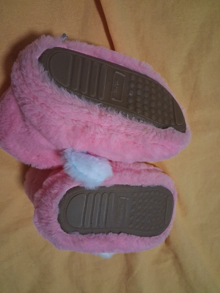 Kızlar için Pembe Peluş Ev Terliği - Görsel 3