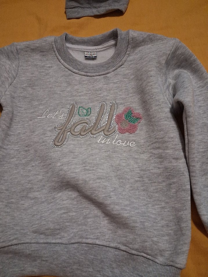 Kız Çocuk Gri Uzun Kollu Sweatshirt - Görsel 2