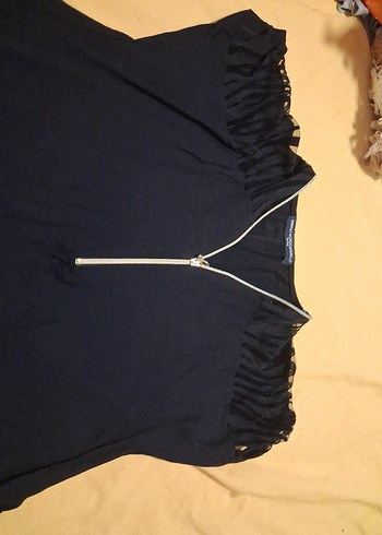 Siyah Rahat Kesim Hamile Tunik - Görsel 2