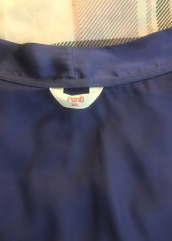 Kadın Lacivert Kısa Kollu Midi Sabahlık - Görsel 4