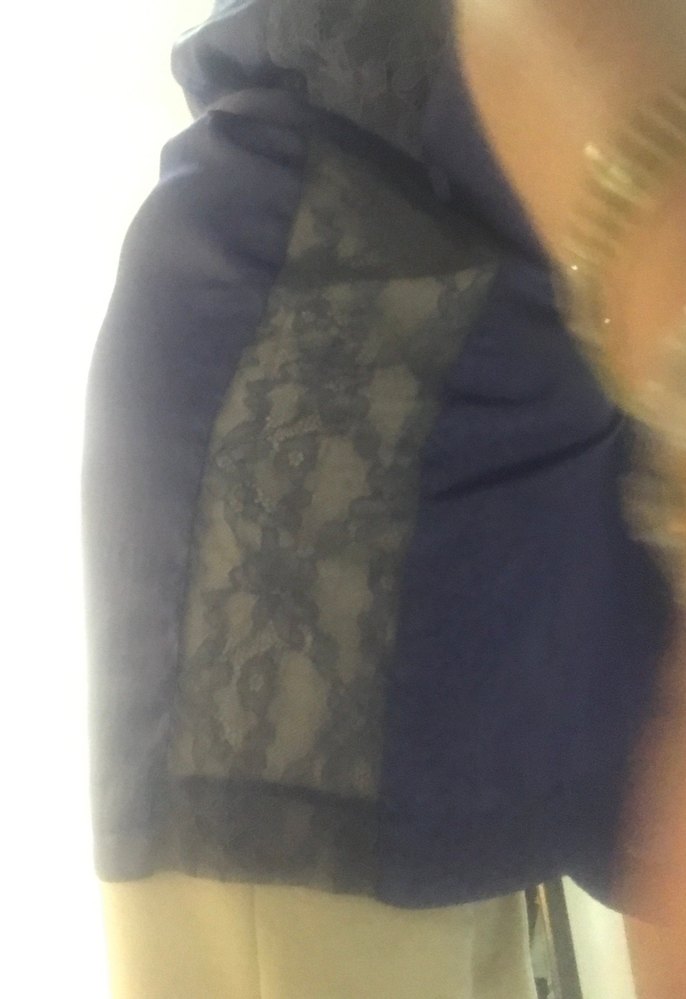 Kadın Lacivert Kısa Kollu Midi Sabahlık - Görsel 3