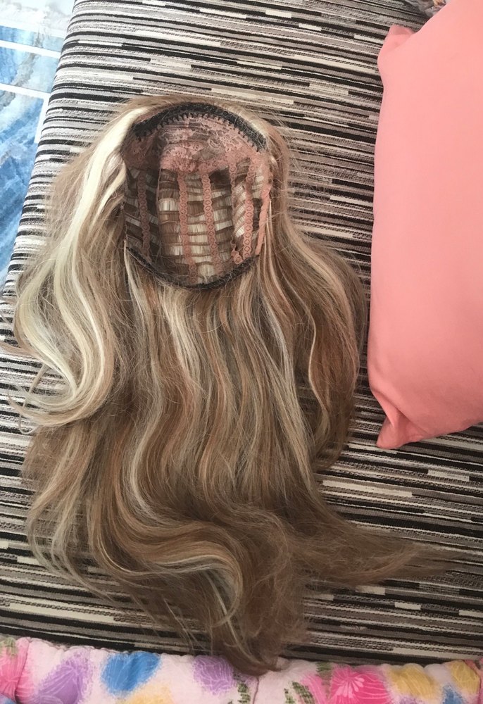 Bej Gri Kürklü Sentetik Saç Aksesuarı - Görsel 2