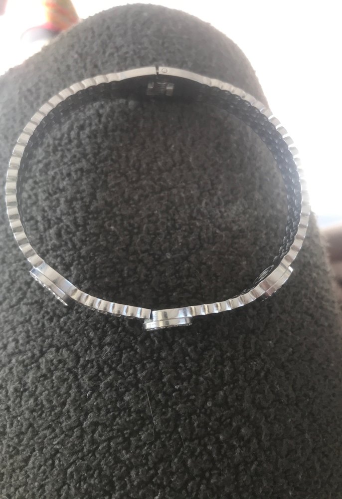 Gri Yılan Desenli Tokalı Kadın Bileklik - Görsel 3